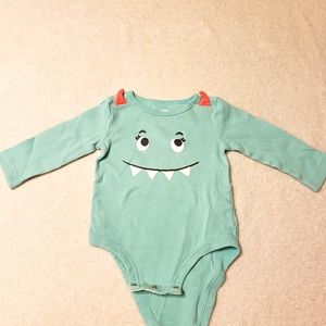 3/$20 Carter's monster long sleeve onesie 6M
